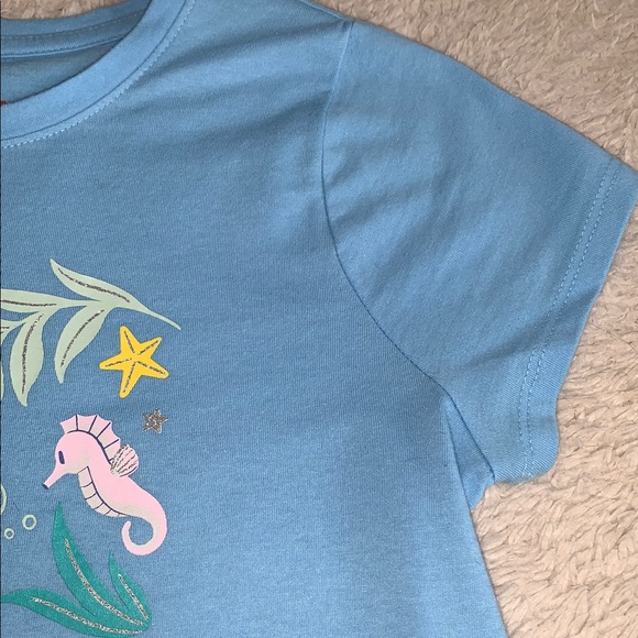 Cat & Jack Sea Life Blue T-shirt EUC Medium 8 - Picture 4 of 8